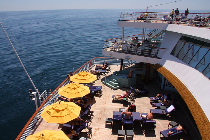 The serenity deck on the Carnival Paradise