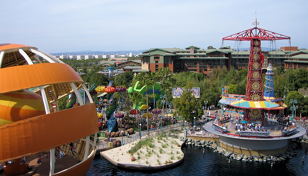 Disney's Grand Californian hotel as seen from Disney's California Adventure in Anaheim