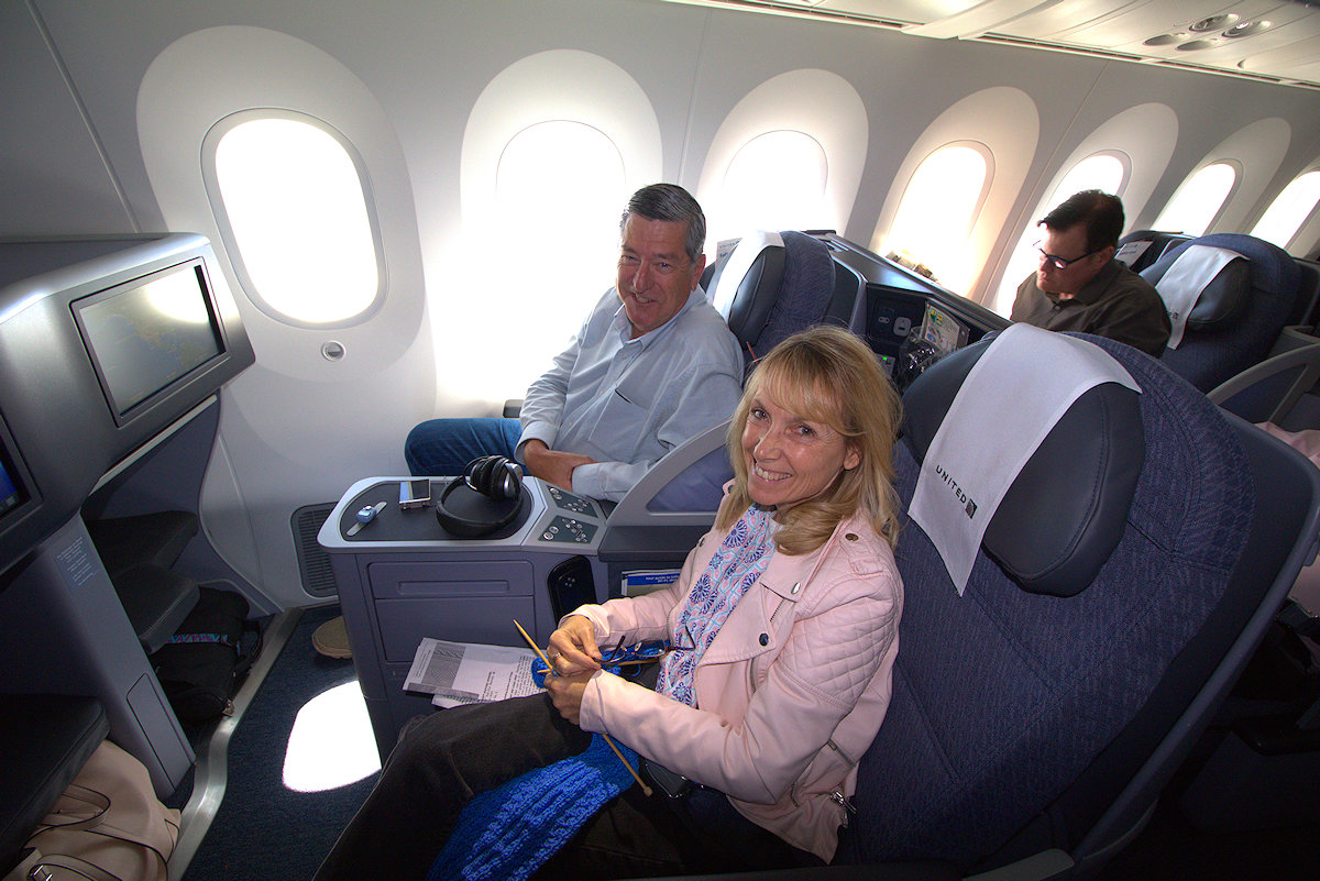 First Class seats on a Boeing 787 Dreamliner