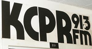 Sign outside KCPR at Cal Poly