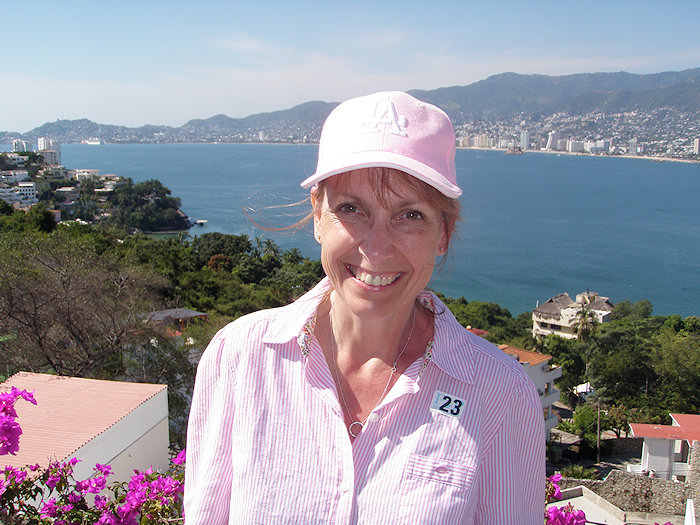 Kellyn Zimmerlin overlooking Acapulco Bay Mexico