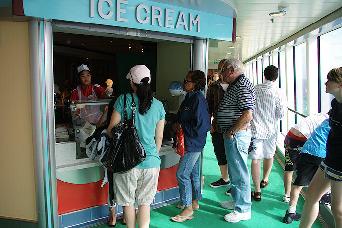Ice cream aboard the Norwegian Star cruise ship