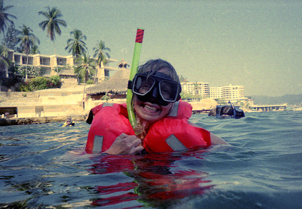 Kellyn snorkeling in Acapulco, Mexico