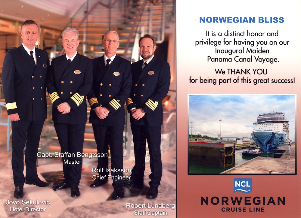Norwegian Bliss Senior Officers
