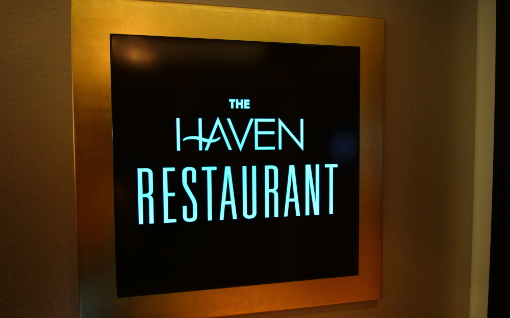 The Haven restaurant sign - Norwegian Cruise Line
