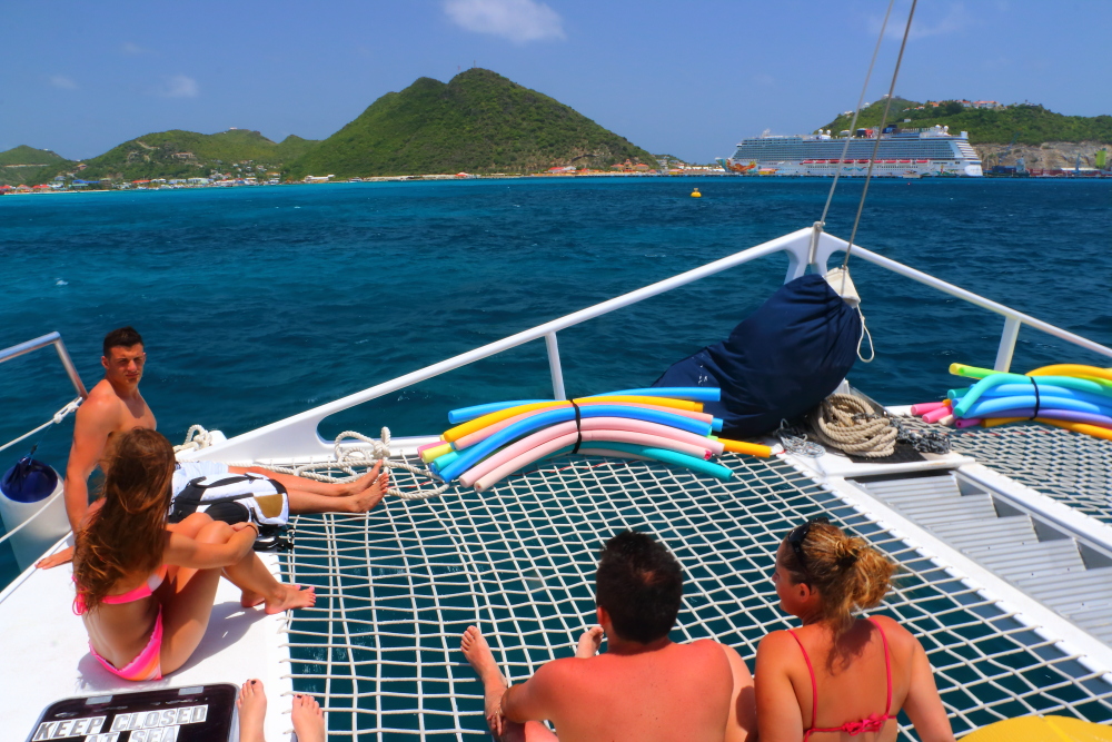 St Maarten shore excursion - Mirabella catamaran snorkeling