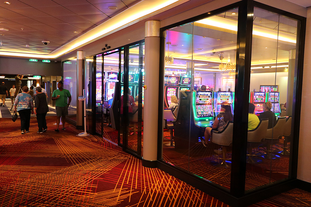 enclosed smoking section of casino on Norwegian Joy