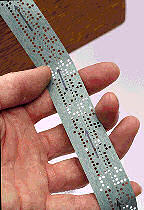 Paper tape as used for data storage in the 1970s