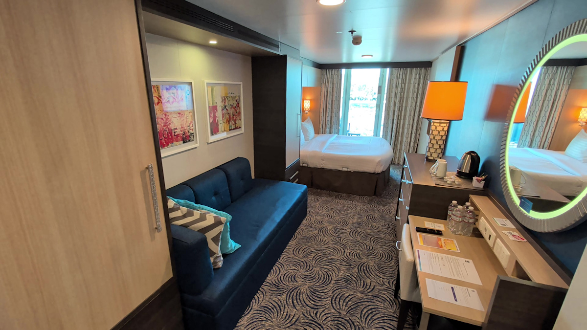 A standard balcony cabin on Quantum Of The Seas