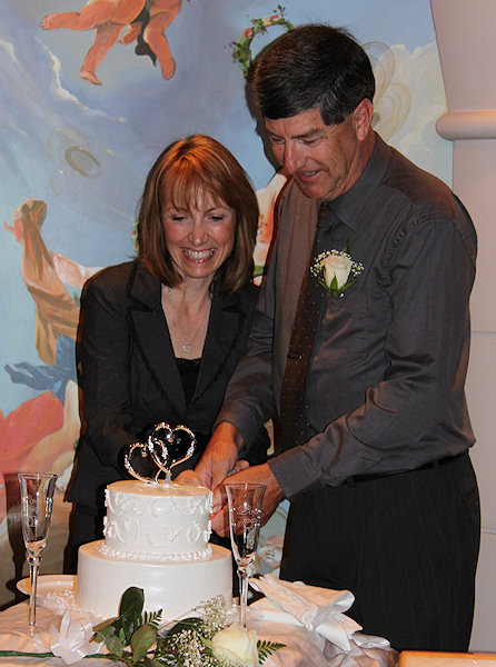 After the renewal of vows ceremony on the Carnival Spirit