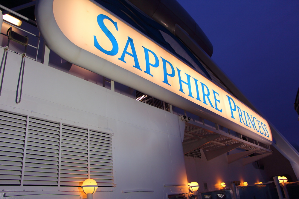 Sapphire Princess ship sign