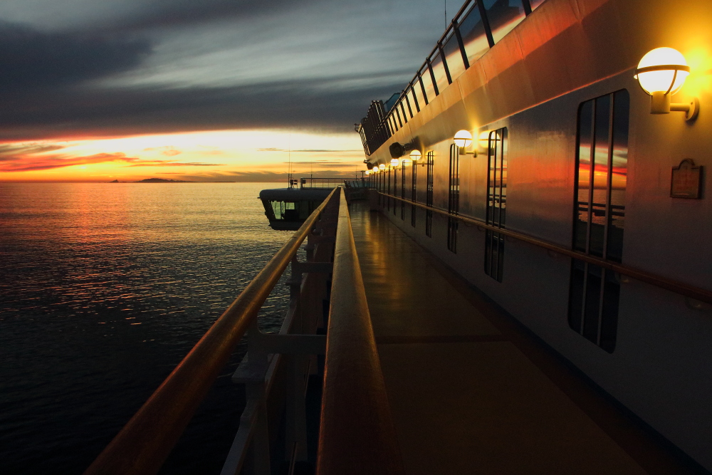 Sapphire Princess cruise ship sunset