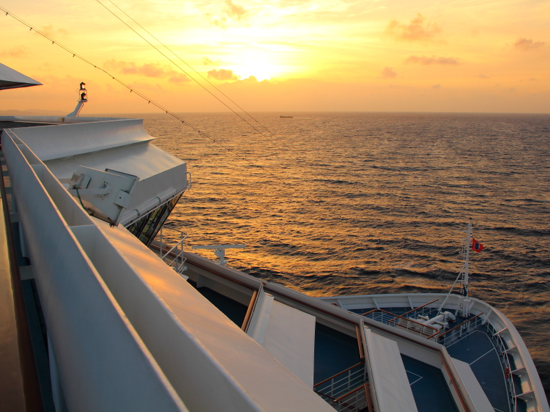 Sunrise From A Cruise Ship On The Caribbean