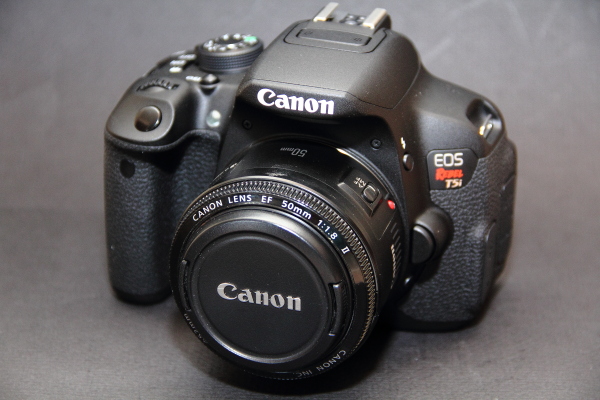 Canon Digital Rebel T5i with nifty fifty 50mm lens
