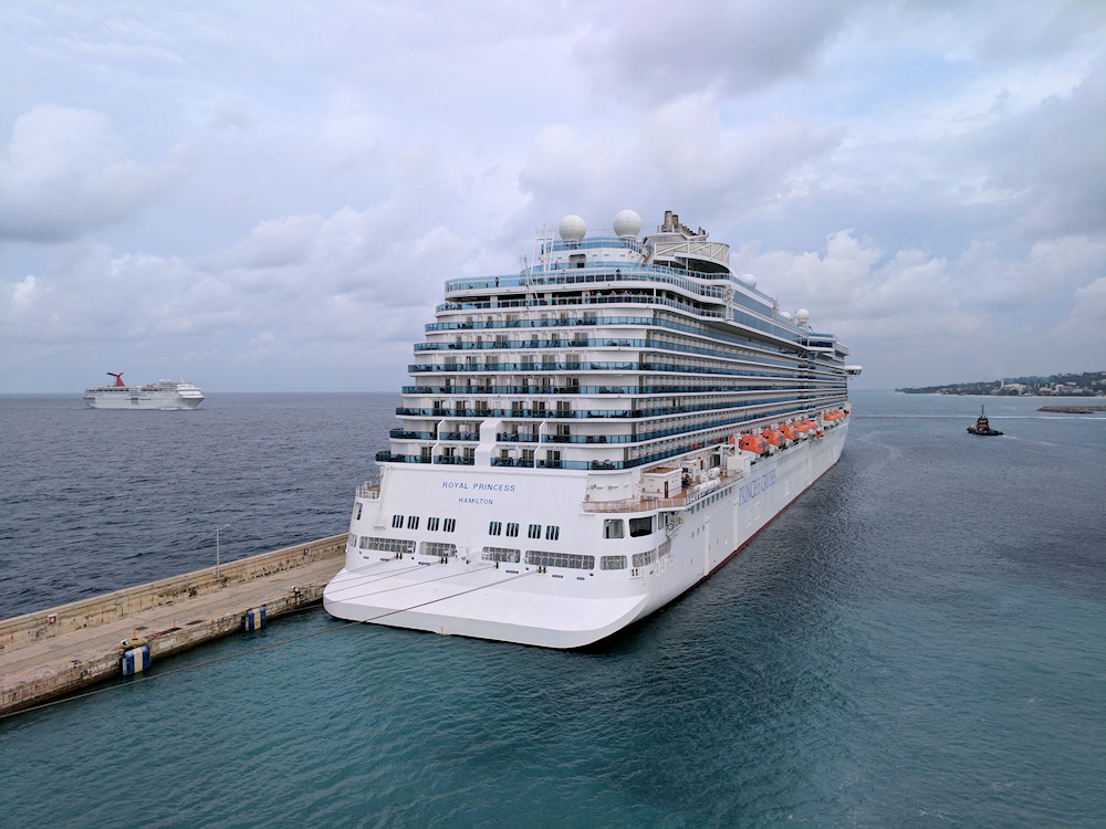 Royal Princess docked in Barbados